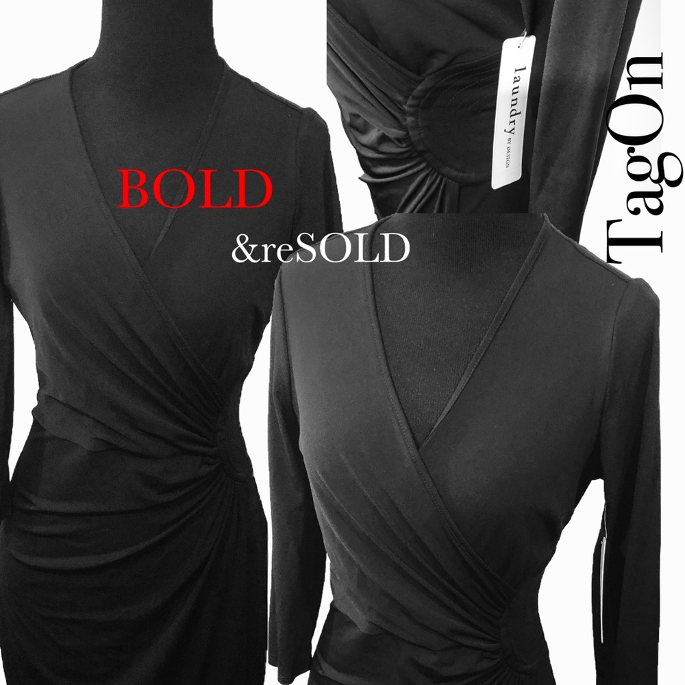 Laundry Black fitted on the side dress